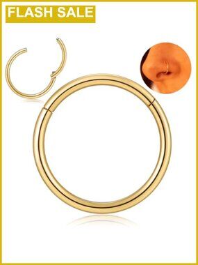 Surgical Steel Nose Ring Hoop Seamless Clicker Tragus Helix Daith Body Jewelry